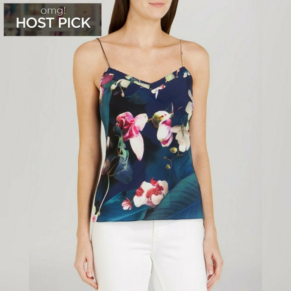 Ted Baker Tops - Ted Baker Cynaria Rich Watercolor Floral Cami M